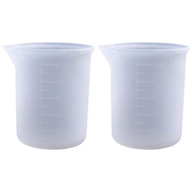 Milch Messbecher Set 2 Kristall-Epoxy-Messbecher Kieselgel Mischbecher Aus