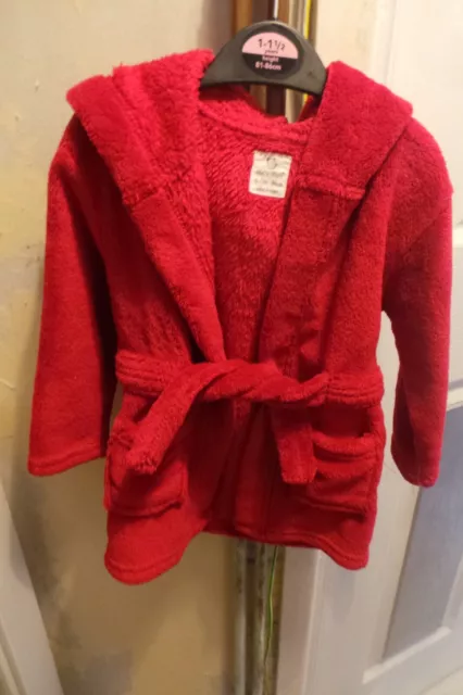 Baby boys 6-12mths red Early days dressing gown