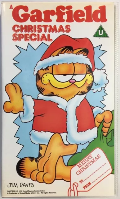 A Garfield Christmas Special (1989) VHS PAL Cartoon 1989 MIA Video Release -Mint