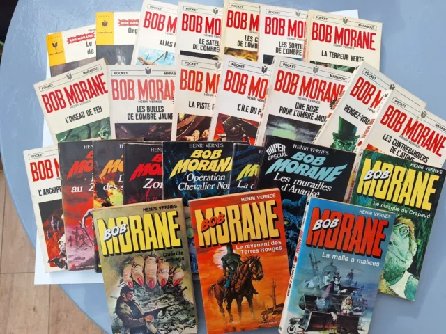 Bob Morane Henri Vernes beau lot de 25 volumes édition originale TBE