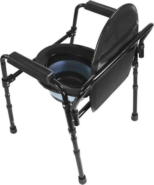 Pepe - Commode Toilet Chair for Bedroom, Bedside Commodes with Bucket, Disabled