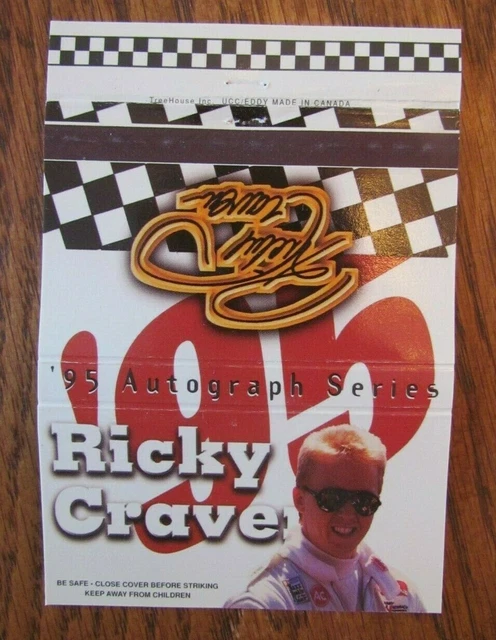 Nascar Racing Car Driver Ricky Craven Matchbook Cover Empty 1995 Matchcover -D4