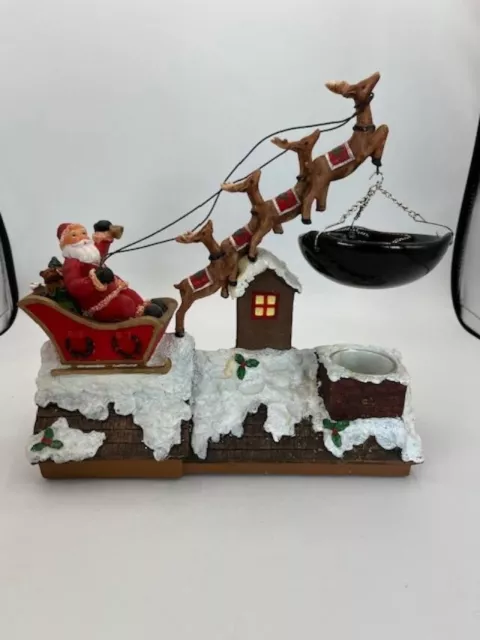 Yankee Candle Santa Sleigh Reindeer Rooftop Christmas Tart Wax Warmer Burner