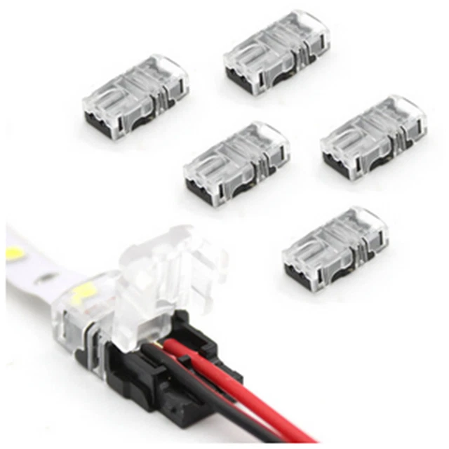 5pcs 2pin 8mm non-skinned wire to board for SMD 3528/2835 LED strip light