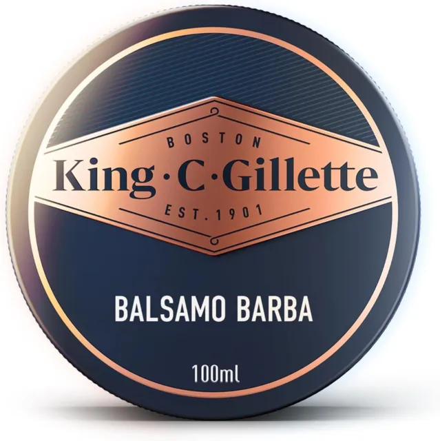 King C. Gillette BALSAMO BARBA per CURA DELLA BARBA, Confezione da 100 ml