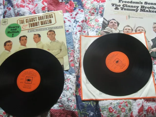 The Clancy Brothers 2 vinyl LPs, CBS Records