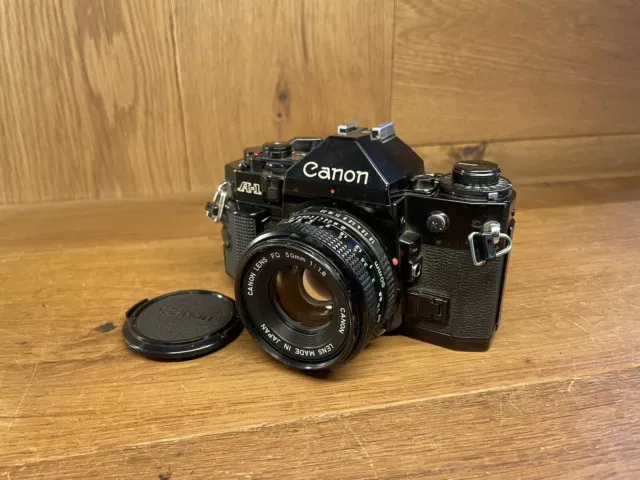 EXC+ 5 Canon A-1 Reflex 35mm Caméra à Film Avec / Neuf Fd Dnf 50mm F/1.8 Lens De