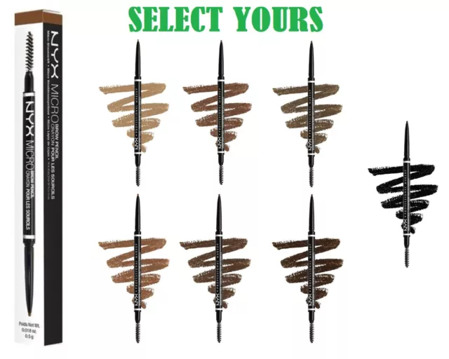 NYX Micro Brow Pencil Brunette/Black/Blonde/Auburn Brun Rouge - SELECT YOURS