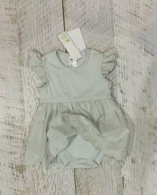 Baby girls size 12-18 months dress with one-piece attached BNWT
