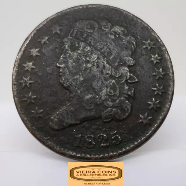 1825 Classic Head Half Cent, Mintage 63,000 -#C25104NQ