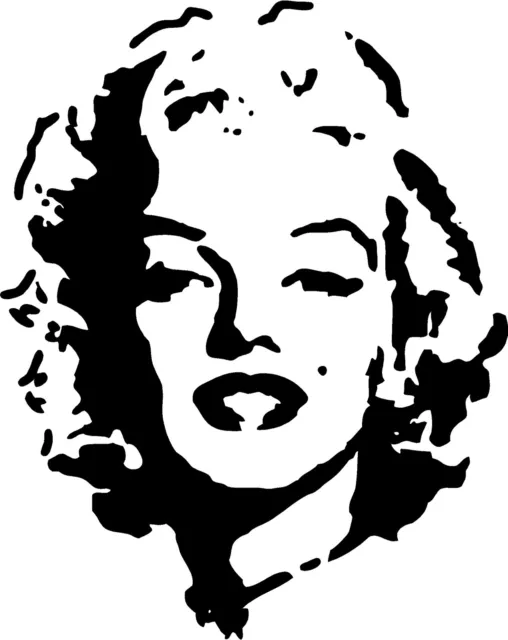 Marilyn Monroe 5 7/8x7 7/8in, Sticker Of Vinyl Version 15x