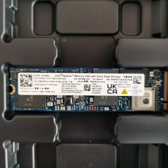 New Intel Optane Memory H20 with SSD 1TB + 32GB cache M2 2280 NVME QLC NAND DELL