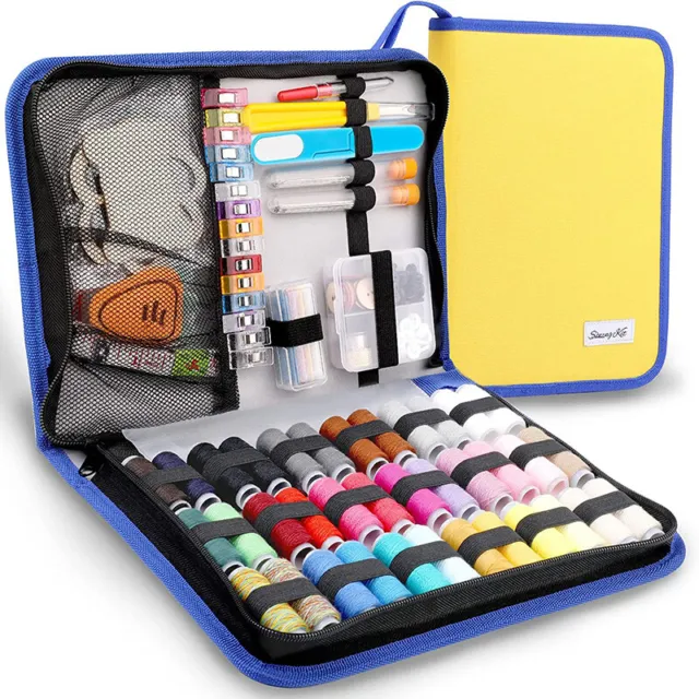 Kit de suministros de costura 294 piezas, kit de hilos de 36 colores, 60 piezas agujas de coser grandes para ojos