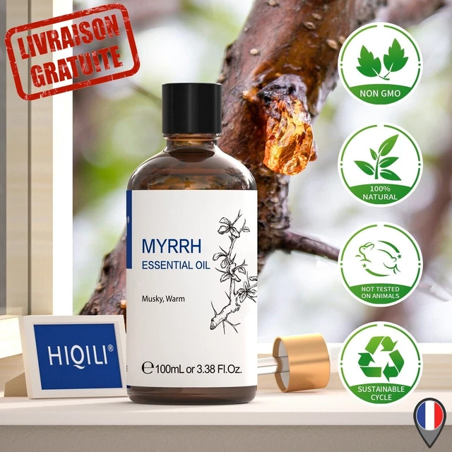 Huile Essentielle de Myrrhe 100ml Pure 100% Naturelle Massage Aromathérapie DIY