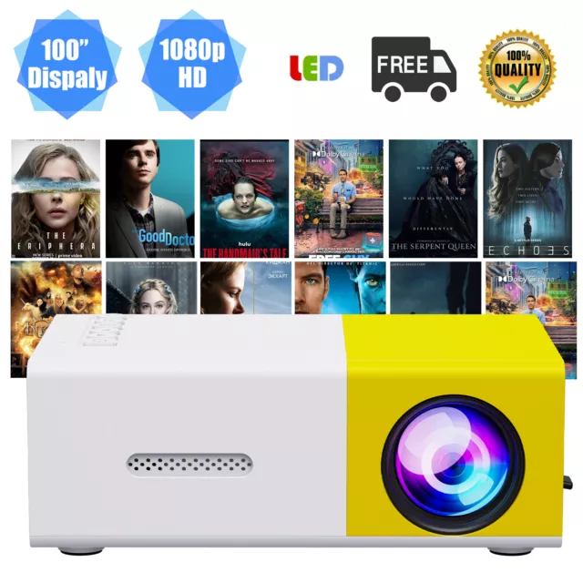 LED Projector 1080P Full HD Home Party Theater Cinema Portable Pocket Projector