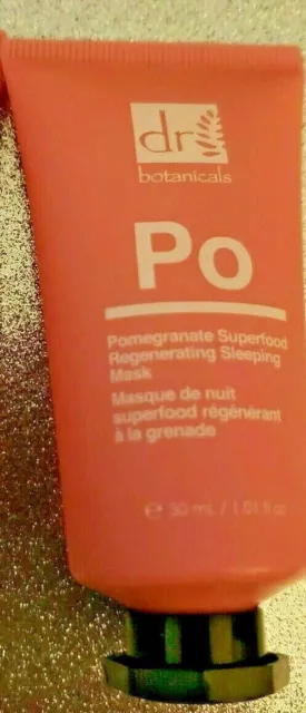 Dr.Botanicals Po Pomegranate Superfood Regenerating Sleeping Mask 30ml NEW