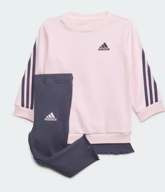 Adidas Säugling Baby Mädchen Set Trainingsanzug Kleinkind Kinder Alter UK 0-3M - 4 Jahre