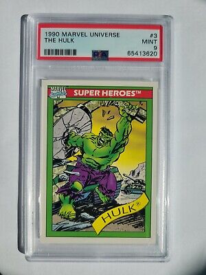 1990 Marvel Universe #3 The Hulk Psa Mint 9, Guaranteed Authentic!!!