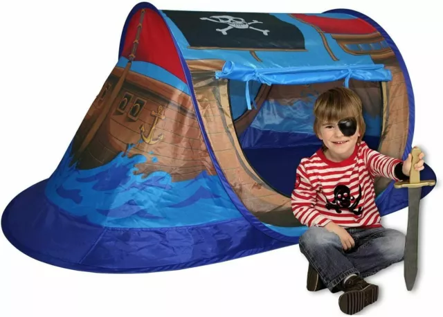 Tienda Piratas Automático Grande 170x85x70cm Juego Casa Jardín Niños