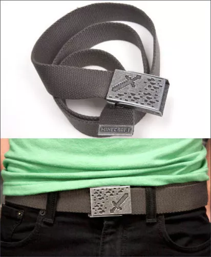 Minecraft Iron Sword Adjustable Belt Ironsword Buckle Official Large, Extra L/XL