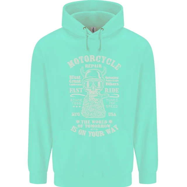 Felpa con cappuccio riparazione moto biker bambini 12