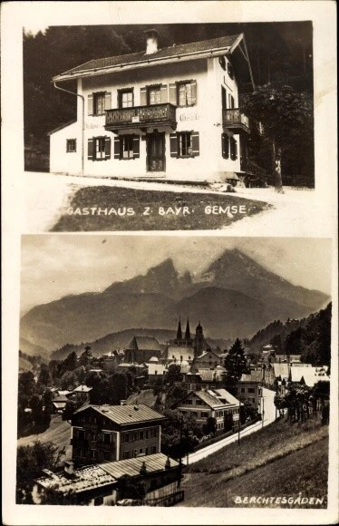 Foto Ak Berchtesgaden in Oberbayern, Gasthaus z. bayr. Gemse,... - 10099083