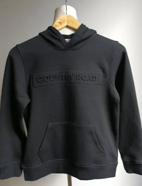 Country Road Unisex Boys Girls Black  Logo Sweater Size 12 Bnwt Rrp$69