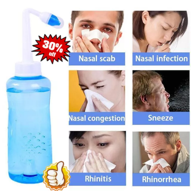 500 ml limpiador nasal de nariz botella irrigador enjuague sinusal niño adulto