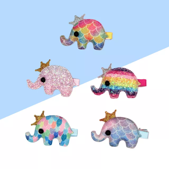 Haar Klammern kids hair clips 10 stücke Regenbogen Elefant Haarspange Bunte