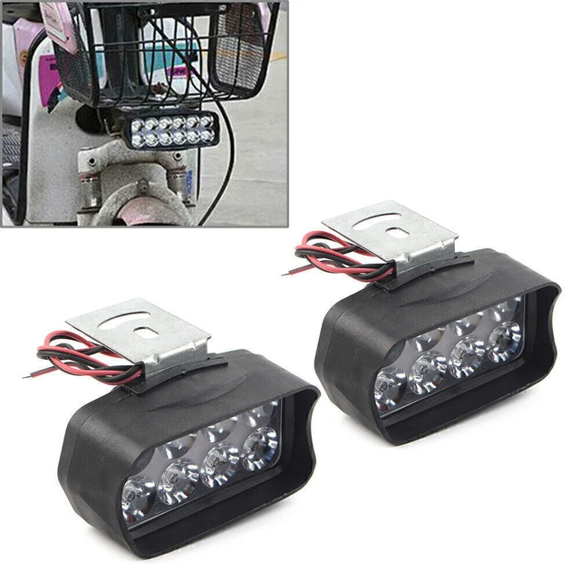Per Auto UTV ATV Faro Moto UTV Fanale Nebbia 8 LED Lampadine 2X UK