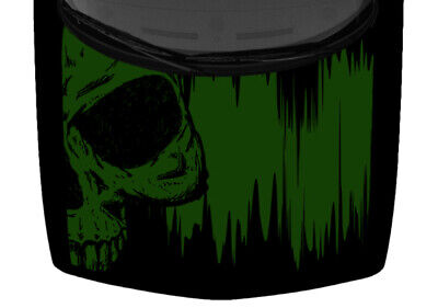 Black Dark Green Large Skull Grunge Truck Hood Wrap Vinyl Car Graphic Decal USA