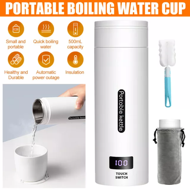 500ml Mini Electric Kettle Portable Heating Cup Boiled Water Pot