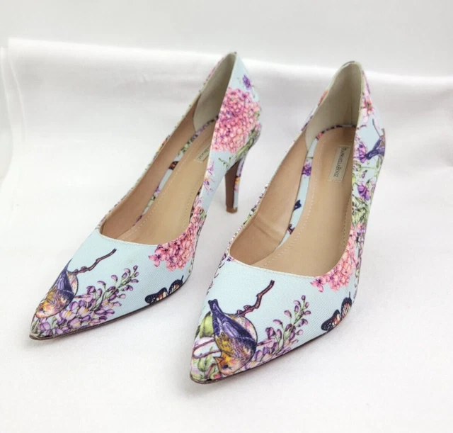 Raphaella booz shop blue bloomed heels