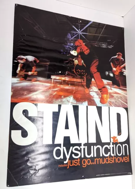 STAIND Dysfunction SIGNED Aaron Lewis 1999 Music Poster Autographed 24"x18" VTG