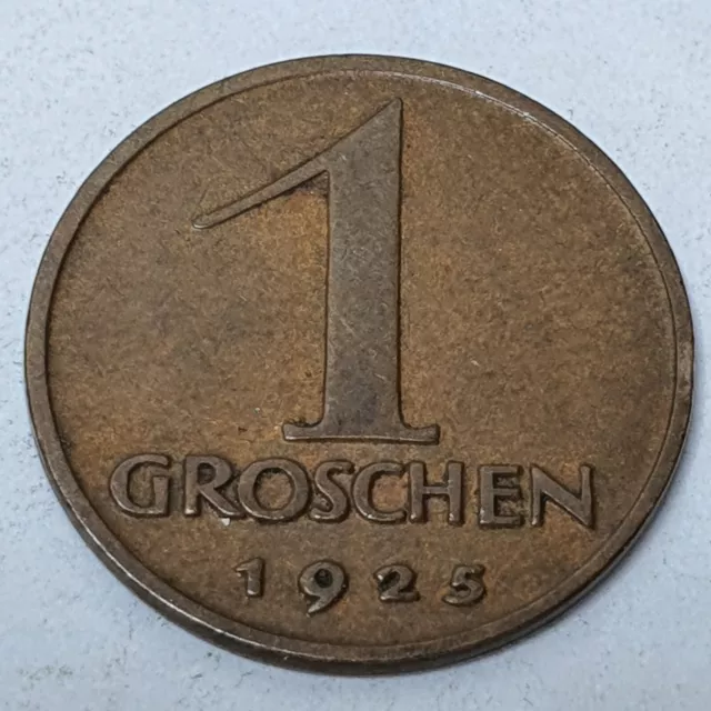 Austria 1 Groschen 1925 Coin 02611