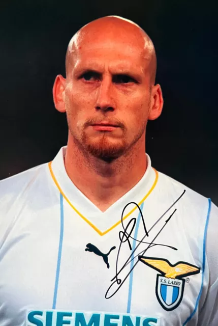 JAAP STAM, LAZIO FC, FOOTBALL hand signed photo