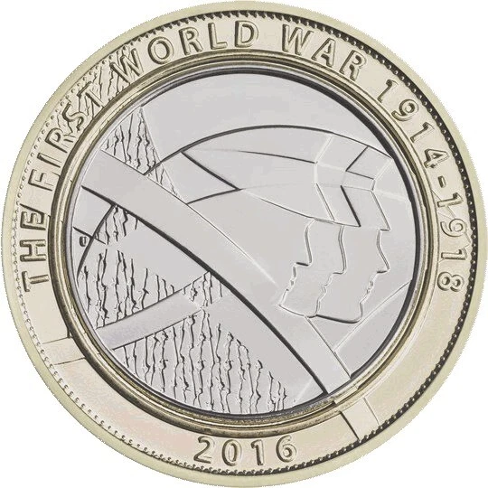 £2 TWO POUND The First World War 2016 Army Circulated Coin Centenary WW1 1914-18