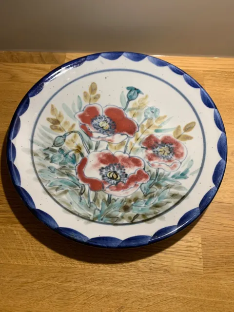 Lovely Highland Stoneware Poppy Designed Wall Plate