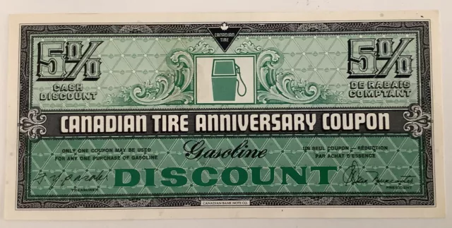 5% Cash 00674263 Discount CTC Canadian Tire Anniversary Coupons 2
