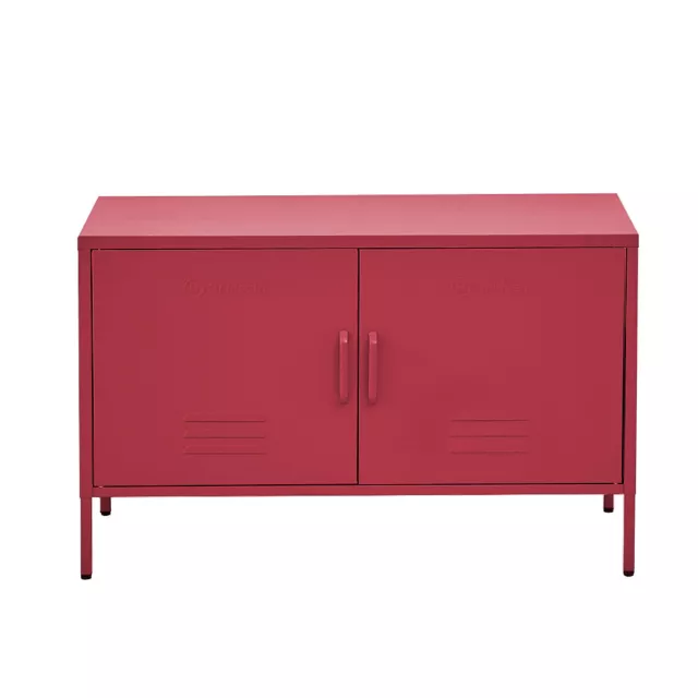 ArtissIn Metal Locker Buffet Sideboard Shoe Storage TV Table Cabinet BASE Pink