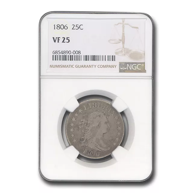 1806 Draped Bust Quarter VF-25 NGC