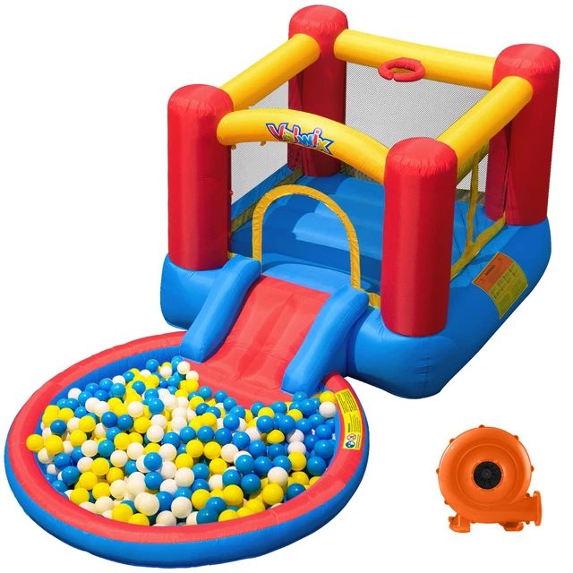 Large Inflatable Bounce House Kids Water Slide Jumper Castle w/Blower Ball Pool
