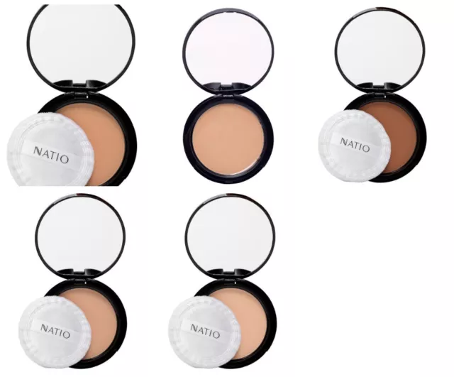 Natio Pressed Powder Face Makeup Touch Up Setting Powder Silky FREE POSTAGE