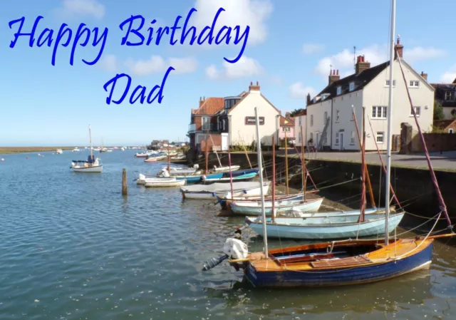 Biglietto Buon Compleanno Papà Barche A5 Papà Padre Saluto Amore Vuoto Best Wishes Regno Unito