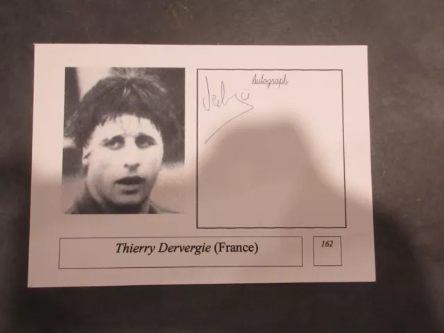 Autographe Thierry Dervergie sur carte Rugby 4