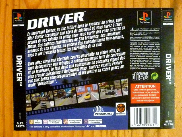 Driver Sur PlayStation 1 (PSX) - Version Best Of - NEUF Sous Blister