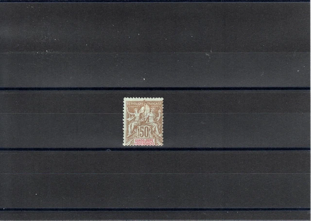 Timbre Guadeloupe France Colonie 1900 N°44 Neuf* Mh