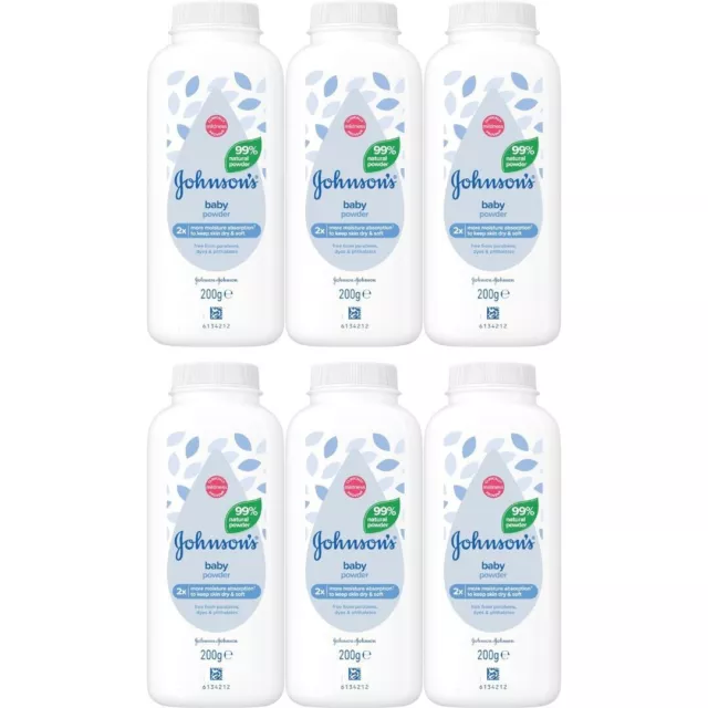 Johnson and Johnson Baby Powder Talc 200 g x 6