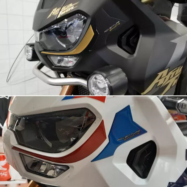 Adesivi 3D protezioni frontale moto compatibili con Honda Africa Twin Adv 2024