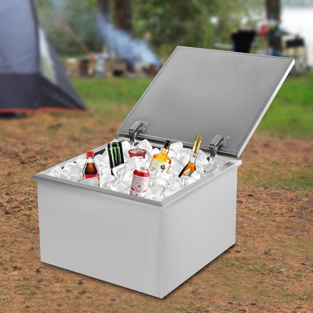 OUTDOOR KITCHEN DROPIN Ice Chest Cooler Ice Bin 304 Stainless Steel 20